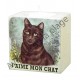 Bougeoir J'aime mon chat noir.