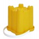 Seau de plage château 16 cm jaune.