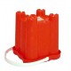 Seau de plage château 16 cm orange.
