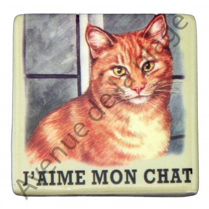 Magnet pour frigo Chat gingembre