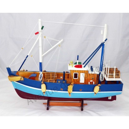 Maquette bateau de pêche aux casiers 45 cm