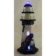 Phare marin en bois 26 cm lumineux, ancre.