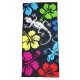 Serviette de plage Lézard et fleurs d'hibiscus