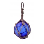 Flotteur en verre diamètre 8 cm bleu