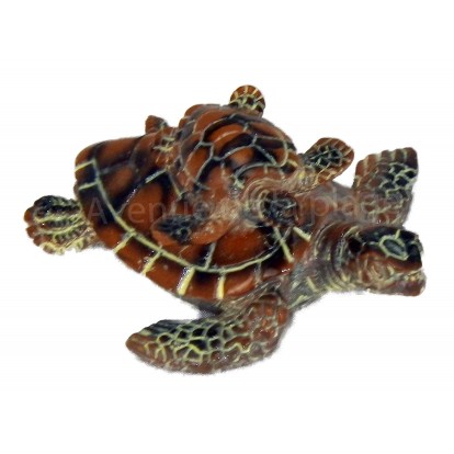 Tortue de mer avec son bébé, modèle A.
