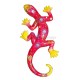 Lézard mural rouge 22 cm en résine
