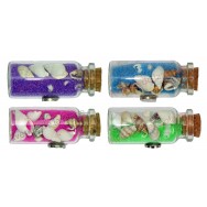 Magnet bouteille de sable et coquillages