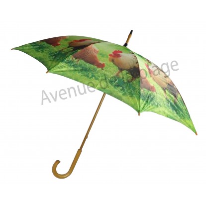 Parapluie animaux de la ferme : Poule et coq
