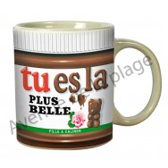 Mug humoristique "Tu es la plus belle"