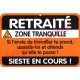 Plaque de porte Danger "Retraité"