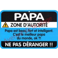 Plaque de porte Danger "Papa"