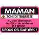 Plaque de porte Danger "Maman"