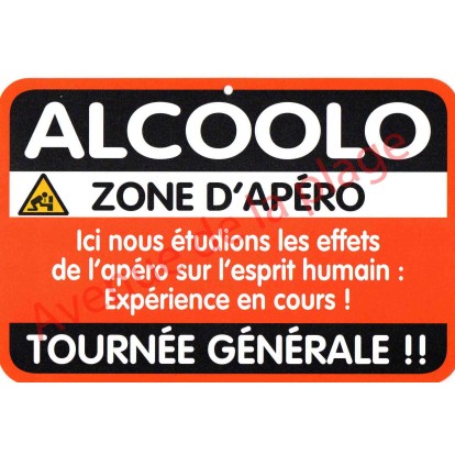 Plaque de porte Danger "Alcoolo"