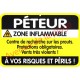 Plaque de porte Danger "Péteur"