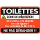 Plaque de porte Danger "Toilettes"