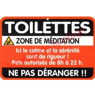 Plaque de porte Danger "Toilettes"