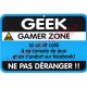 Plaque de porte Danger "Geek"
