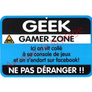 Plaque de porte Danger "Geek"