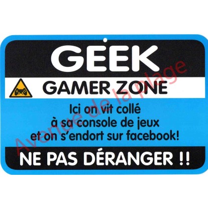 Plaque de porte Danger "Geek"