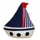 Cale porte bateau bleu,blanc et rouge, modèle A.