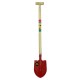 Pelle de plage en métal et manche bois 91 cm, rouge.