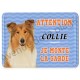 Pancarte métal Attention au chien - Collie