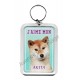 Porte clé J'aime mon chien - Akita