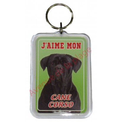Porte clé J'aime mon chien - Cane Corso
