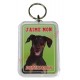 Porte clé J'aime mon chien - Dobermann