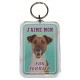 Porte clé J'aime mon chien - Fox Terrier