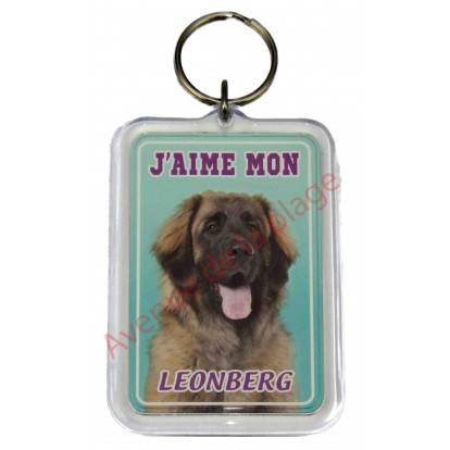 Porte clé J'aime mon chien - Leonberg
