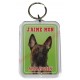 Porte clé J'aime mon chien - Malinois