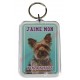Porte clé J'aime mon chien - Yorkshire