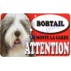 Plaque Attention Je monte la garde - Bobtail