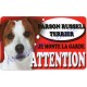 Plaque Attention Je monte la garde - Parson Russell Terrier