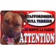 Plaque Attention Je monte la garde - Staffordshire Bull Terrier