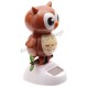 Hibou solaire dansant marron.