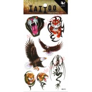 Tatouage temporaire Aigle - Tigre - Lion