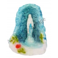 Statuette baromètre Notre Dame de Lourdes 11 cm, beau temps.