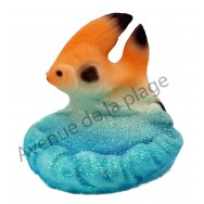 Statuette baromètre Poisson dans la mer, bleu par beau temps.