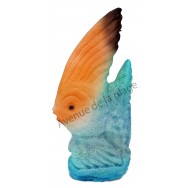 Statuette baromètre grand Poisson, bleu par beau temps.