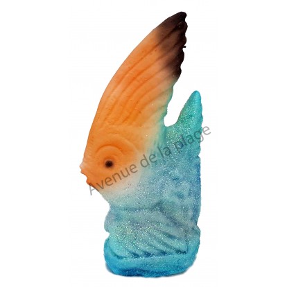 Statuette baromètre grand Poisson, bleu par beau temps.