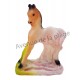 Statuette baromètre cheval, rose par temps de pluie.