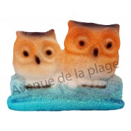 Sujet baromètre couple de hiboux