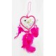 Attrape rêves coeur fuschia.