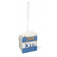 Brosse WC poisson et noeud marin