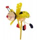 Moulin à vent coccinelle jaune en bois 11 cm