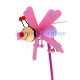 Moulin à vent abeille rose en bois 11 cm