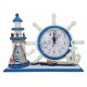 Horloge gouvernail et phare décoratif, modèle A.