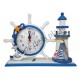 Horloge gouvernail et phare décoratif, modèle B.